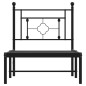 vidaXL Bettgestell mit Kopfteil Metall Schwarz 80x200 cm vidaXL Bettgestell mit Kopfteil Metall Schwarz 80x200 cm