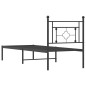 vidaXL Bettgestell mit Kopfteil Metall Schwarz 80x200 cm vidaXL Bettgestell mit Kopfteil Metall Schwarz 80x200 cm