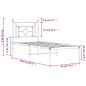 vidaXL Bettgestell mit Kopfteil Metall Schwarz 80x200 cm vidaXL Bettgestell mit Kopfteil Metall Schwarz 80x200 cm