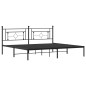 vidaXL Bettgestell mit Kopfteil Metall Schwarz 193x203 cm vidaXL Bettgestell mit Kopfteil Metall Schwarz 193x203 cm