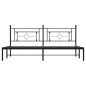 vidaXL Bettgestell mit Kopfteil Metall Schwarz 193x203 cm vidaXL Bettgestell mit Kopfteil Metall Schwarz 193x203 cm