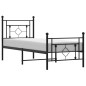 vidaXL Bettgestell mit Kopf- und Fußteil Metall Schwarz 75x190 cm vidaXL Bettgestell mit Kopf- und Fußteil Metall Schwarz 75x190 cm