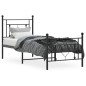 vidaXL Bettgestell mit Kopf- und Fußteil Metall Schwarz 75x190 cm vidaXL Bettgestell mit Kopf- und Fußteil Metall Schwarz 75x190 cm