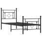 vidaXL Bettgestell mit Kopf- und Fußteil Metall Schwarz 75x190 cm vidaXL Bettgestell mit Kopf- und Fußteil Metall Schwarz 75x190 cm