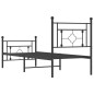 vidaXL Bettgestell mit Kopf- und Fußteil Metall Schwarz 75x190 cm vidaXL Bettgestell mit Kopf- und Fußteil Metall Schwarz 75x190 cm