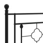 vidaXL Bettgestell mit Kopf- und Fußteil Metall Schwarz 75x190 cm vidaXL Bettgestell mit Kopf- und Fußteil Metall Schwarz 75x190 cm