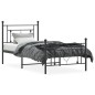vidaXL Bettgestell mit Kopf- und Fußteil Metall Schwarz 100x190 cm vidaXL Bettgestell mit Kopf- und Fußteil Metall Schwarz 100x190 cm