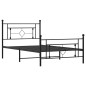 vidaXL Bettgestell mit Kopf- und Fußteil Metall Schwarz 107x203 cm vidaXL Bettgestell mit Kopf- und Fußteil Metall Schwarz 107x203 cm