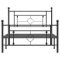 vidaXL Bettgestell mit Kopf- und Fußteil Metall Schwarz 107x203 cm vidaXL Bettgestell mit Kopf- und Fußteil Metall Schwarz 107x203 cm