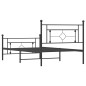 vidaXL Bettgestell mit Kopf- und Fußteil Metall Schwarz 107x203 cm vidaXL Bettgestell mit Kopf- und Fußteil Metall Schwarz 107x203 cm