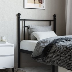 vidaXL Kopfteil Metall Schwarz 80 cm