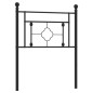vidaXL Kopfteil Metall Schwarz 80 cm