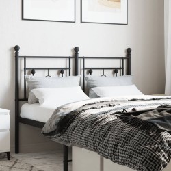 vidaXL Kopfteil Metall Schwarz 120 cm