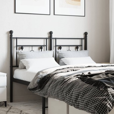 vidaXL Kopfteil Metall Schwarz 120 cm