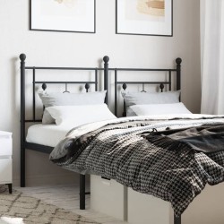 vidaXL Kopfteil Metall Schwarz 140 cm