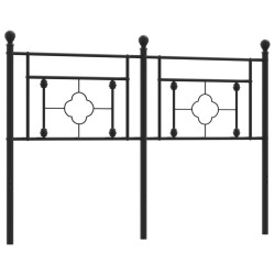 vidaXL Kopfteil Metall Schwarz 140 cm
