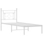 vidaXL Bettgestell mit Kopfteil Metall Weiß 80x200 cm vidaXL Bettgestell mit Kopfteil Metall Weiß 80x200 cm