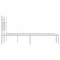 vidaXL Bettgestell mit Kopfteil Metall Weiß 135x190 cm vidaXL Bettgestell mit Kopfteil Metall Weiß 135x190 cm