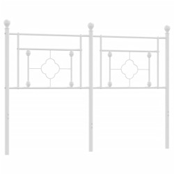 vidaXL Kopfteil Metall Weiß 135 cm