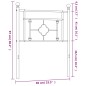 vidaXL Kopfteil Metall Weiß 80 cm