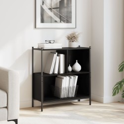 vidaXL Bücherregal Schwarz 72x28x77,5 cm Holzwerkstoff