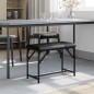 vidaXL Essbank Schwarz 62x32x45 cm Stahl und Kunstleder vidaXL Essbank Schwarz 62x32x45 cm Stahl und Kunstleder