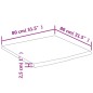 vidaXL Schreibtischplatte 80x80x2,5 cm Massivholz Akazie Naturkante vidaXL Schreibtischplatte 80x80x2,5 cm Massivholz Akazie Naturkante