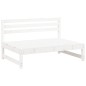 vidaXL 6-tlg. Garten-Lounge-Set Weiß Massivholz Kiefer
