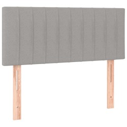 vidaXL Kopfteil Hellgrau 80x5x78/88 cm Stoff