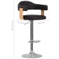 vidaXL Barhocker 2 Stk. Schwarz Bugholz und Kunstleder vidaXL Barhocker 2 Stk. Schwarz Bugholz und Kunstleder