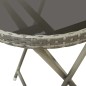 vidaXL 3-tlg. Bistro-Set Poly Rattan und Glas Grau vidaXL 3-tlg. Bistro-Set Poly Rattan und Glas Grau