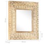 vidaXL Spiegel Handgeschnitzt 50x50x2,6 cm Massivholz Mango vidaXL Spiegel Handgeschnitzt 50x50x2,6 cm Massivholz Mango