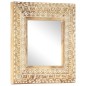 vidaXL Spiegel Handgeschnitzt 50x50x2,6 cm Massivholz Mango vidaXL Spiegel Handgeschnitzt 50x50x2,6 cm Massivholz Mango