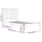 vidaXL Massivholzbett Weiß Kiefer 75x190 cm vidaXL Massivholzbett Weiß Kiefer 75x190 cm