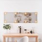 vidaXL Wandspiegel mit LED-Leuchten 30x100 cm Glas Rechteckig vidaXL Wandspiegel mit LED-Leuchten 30x100 cm Glas Rechteckig