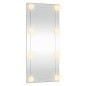 vidaXL Wandspiegel mit LED-Leuchten 40x80 cm Glas Rechteckig vidaXL Wandspiegel mit LED-Leuchten 40x80 cm Glas Rechteckig