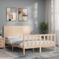 vidaXL Massivholzbett mit Kopfteil vidaXL Massivholzbett mit Kopfteil