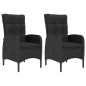 vidaXL 3-tlg. Garten-Essgruppe Poly Rattan und Akazienholz Schwarz vidaXL 3-tlg. Garten-Essgruppe Poly Rattan und Akazienholz Schwarz