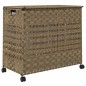 vidaXL Wäschekorb mit Rollen 66x35x60 cm Rattan vidaXL Wäschekorb mit Rollen 66x35x60 cm Rattan