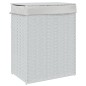 vidaXL Wäschekorb mit Deckel Weiß 46x33x60 cm Poly Rattan vidaXL Wäschekorb mit Deckel Weiß 46x33x60 cm Poly Rattan