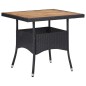 vidaXL 3-tlg. Garten-Essgruppe Poly Rattan und Akazienholz Schwarz vidaXL 3-tlg. Garten-Essgruppe Poly Rattan und Akazienholz Schwarz