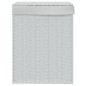 vidaXL Wäschekorb mit Deckel Weiß 46x33x60 cm Poly Rattan vidaXL Wäschekorb mit Deckel Weiß 46x33x60 cm Poly Rattan