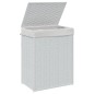 vidaXL Wäschekorb mit Deckel Weiß 46x33x60 cm Poly Rattan vidaXL Wäschekorb mit Deckel Weiß 46x33x60 cm Poly Rattan