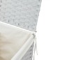 vidaXL Wäschekorb mit Deckel Weiß 46x33x60 cm Poly Rattan vidaXL Wäschekorb mit Deckel Weiß 46x33x60 cm Poly Rattan