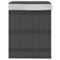 vidaXL Wäschekorb mit Deckel Grau 46x33x60 cm Poly Rattan vidaXL Wäschekorb mit Deckel Grau 46x33x60 cm Poly Rattan