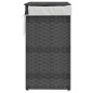 vidaXL Wäschekorb mit Deckel Grau 46x33x60 cm Poly Rattan vidaXL Wäschekorb mit Deckel Grau 46x33x60 cm Poly Rattan