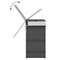 vidaXL Wäschekorb mit Deckel Grau 46x33x60 cm Poly Rattan vidaXL Wäschekorb mit Deckel Grau 46x33x60 cm Poly Rattan