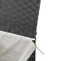 vidaXL Wäschekorb mit Deckel Grau 46x33x60 cm Poly Rattan vidaXL Wäschekorb mit Deckel Grau 46x33x60 cm Poly Rattan