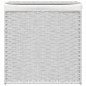 vidaXL Wäschekorb mit 2 Fächern Weiß 53x35x57 cm Poly Rattan vidaXL Wäschekorb mit 2 Fächern Weiß 53x35x57 cm Poly Rattan