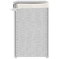 vidaXL Wäschekorb mit 2 Fächern Weiß 53x35x57 cm Poly Rattan vidaXL Wäschekorb mit 2 Fächern Weiß 53x35x57 cm Poly Rattan